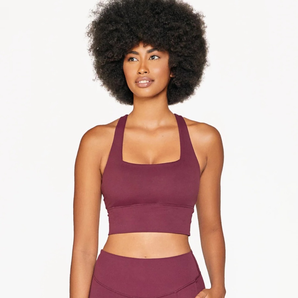 Women's Burgundy Sports Bra